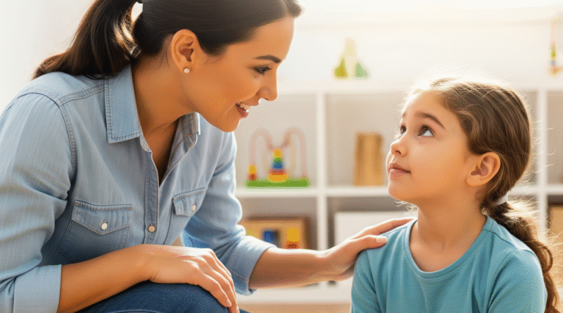 Seorang ibu sedang mengajarkan etika dasar pada anaknya untuk membangun karakter dan pribadi yang baik sejak dini.